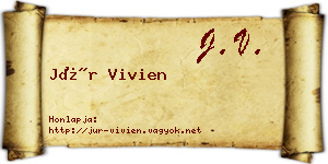 Jür Vivien névjegykártya